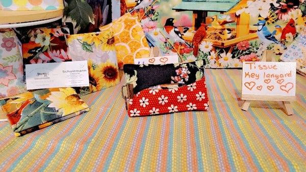 Tissue key chain lanyard