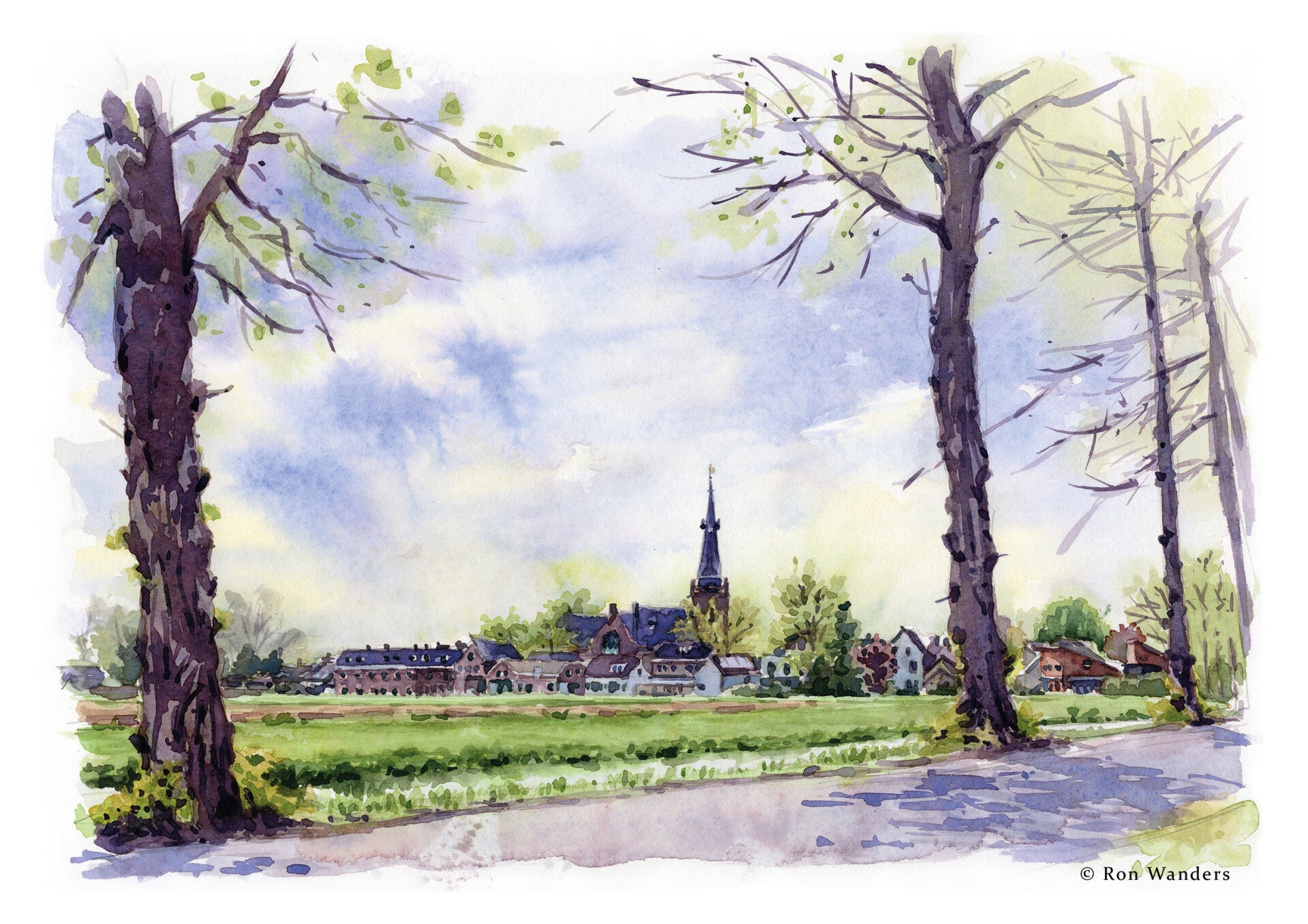 Print Gezicht op Harmelen