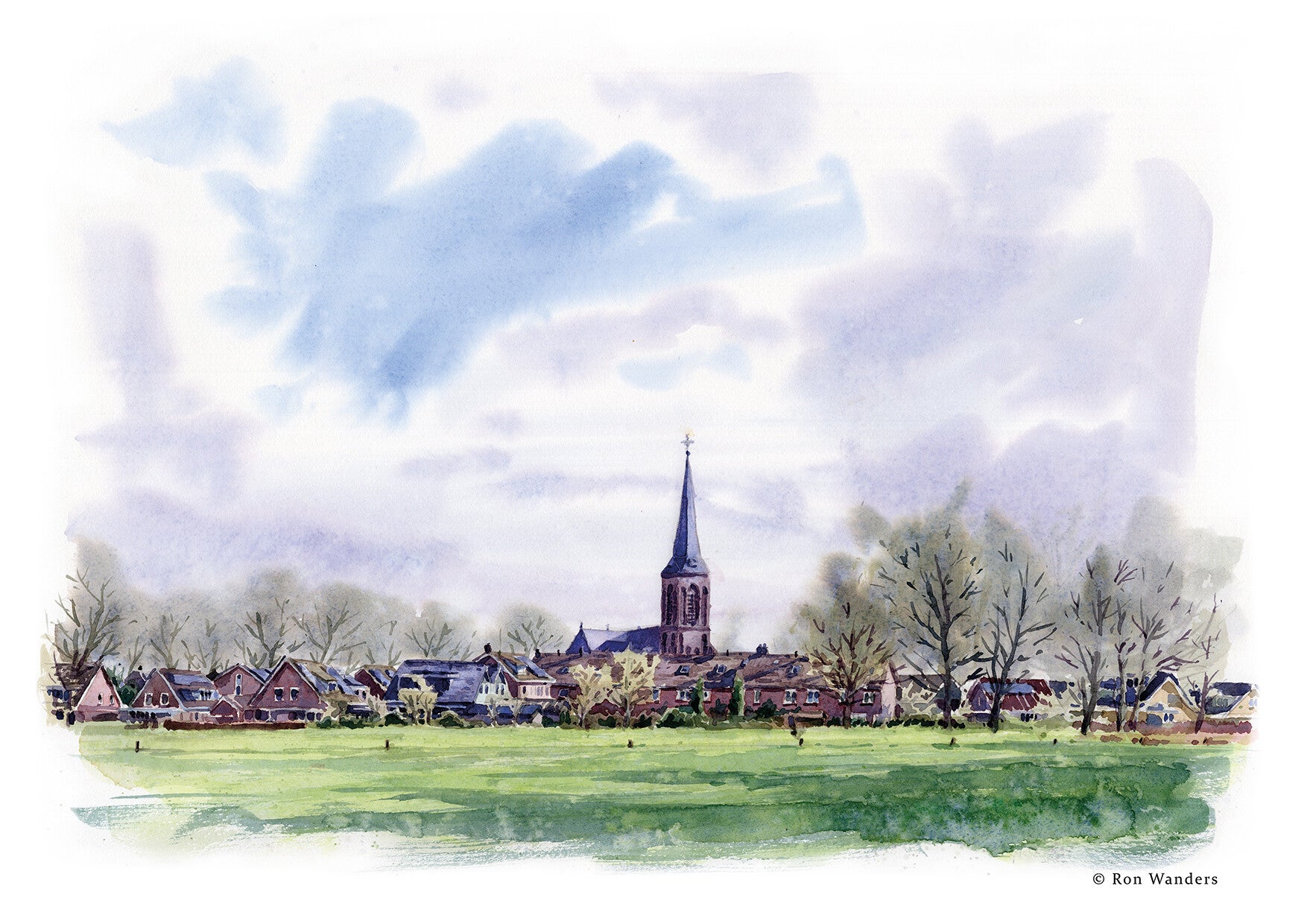 Print Gezicht op Heeten