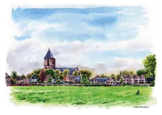 Print Gezicht op Dalfsen