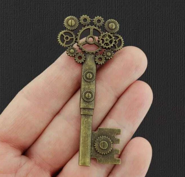 The Key To Personal Power Vintage Style Bronze Necklace Intense Magic Energies