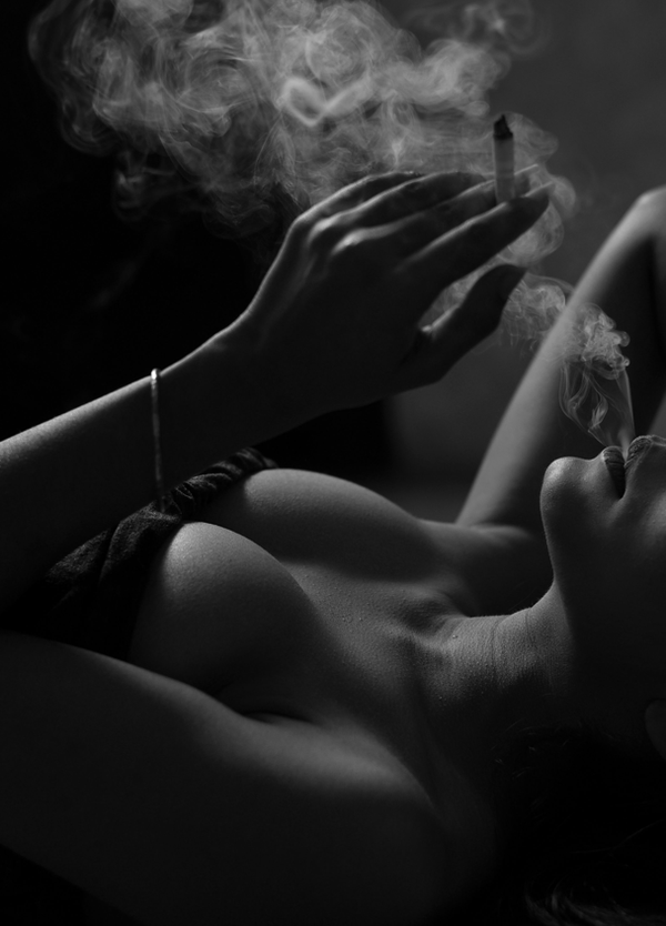 4x6 High Gloss Photograph - After Sex Smoke Black & White