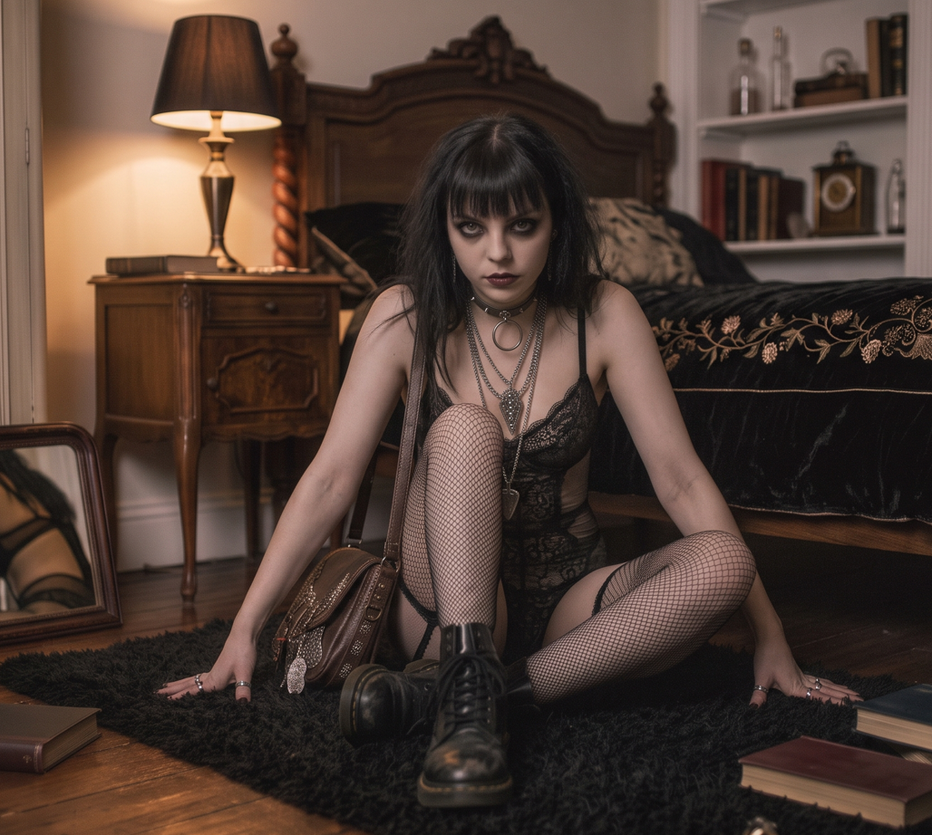 4x6 High Gloss Photograph - Seductive Goth Girl Brynn 1