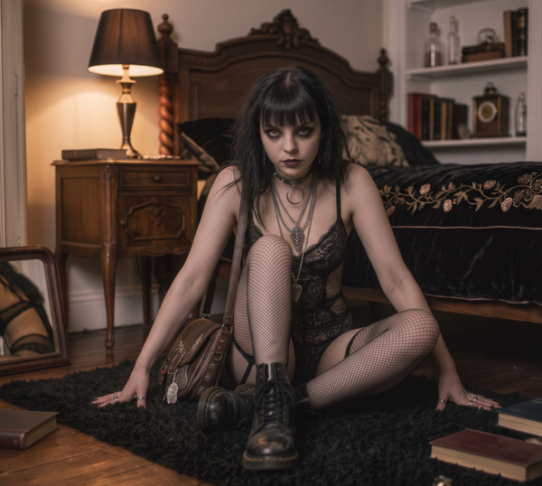 4x6 High Gloss Photograph - Seductive Goth Girl Brynn 1