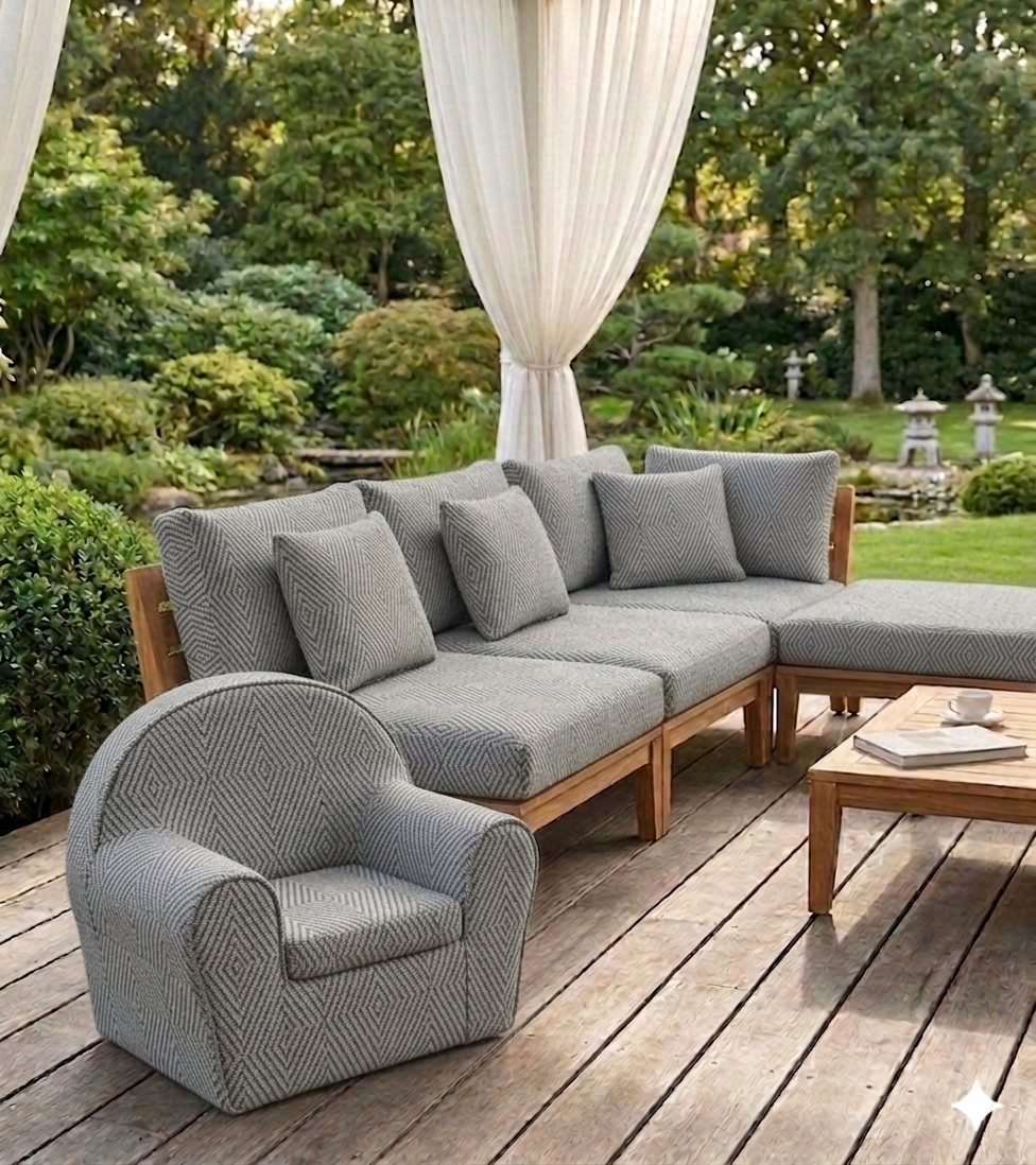 Peuterstoel Liestal en Southbeach sunproof outdoor stof.