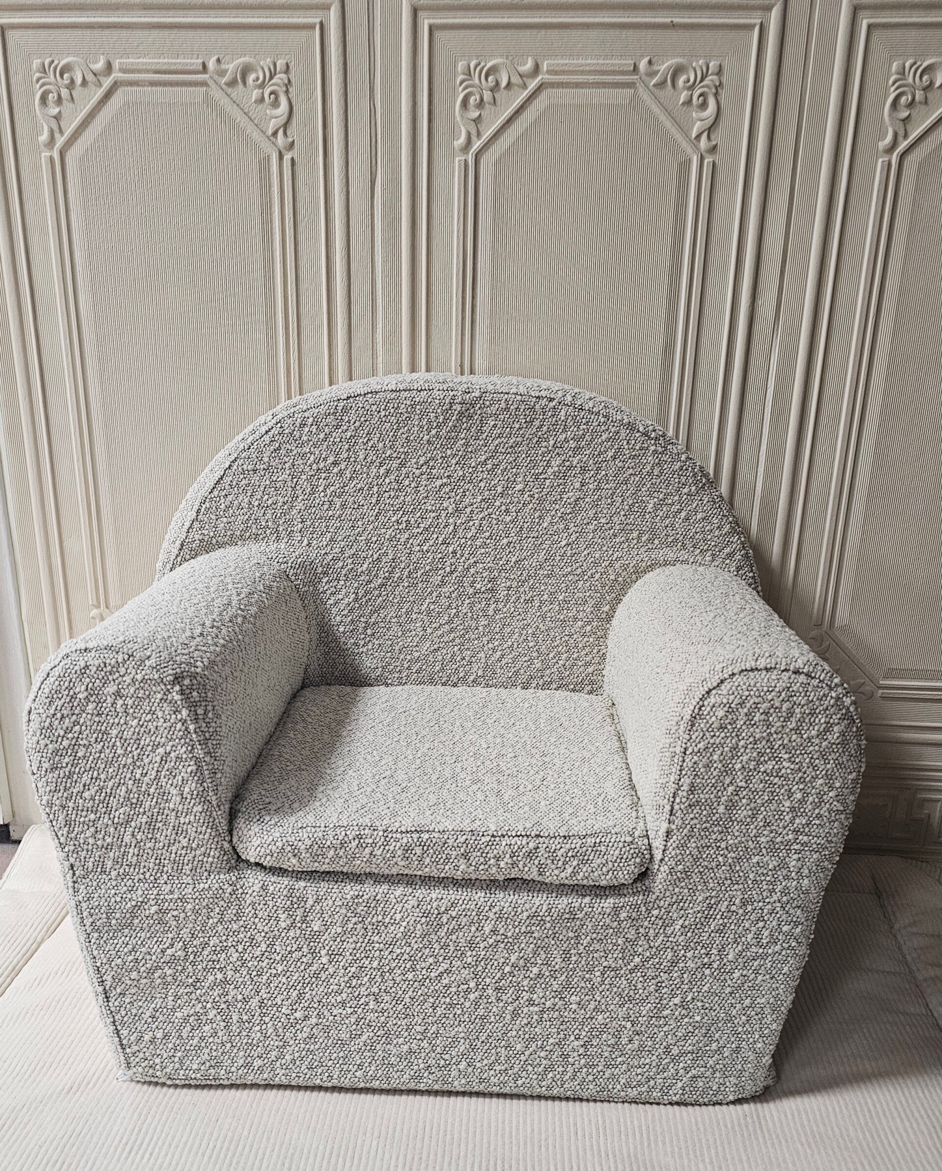 Peuterstoel Bouclé Licht Beige