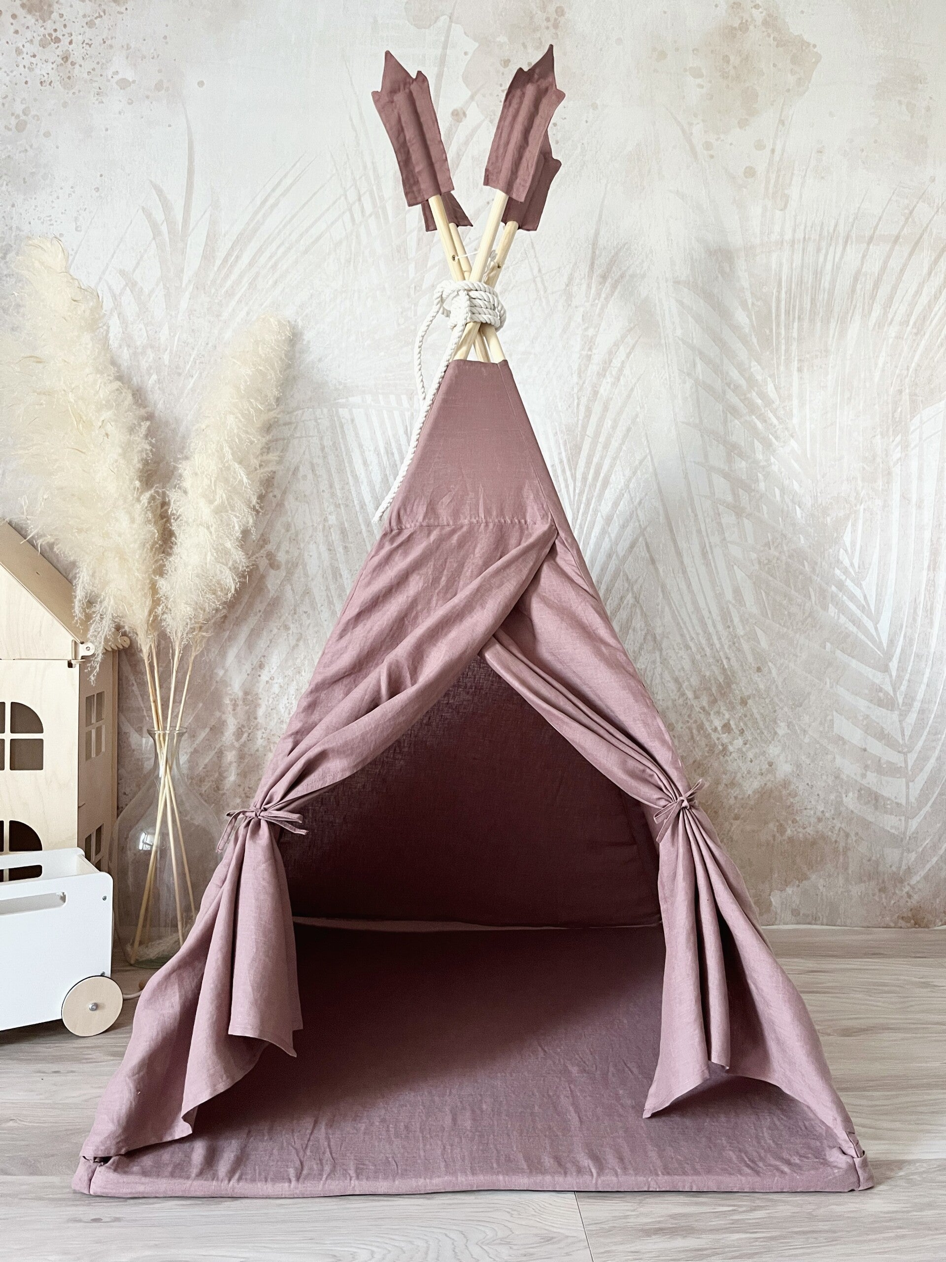Moje. Tipi Tent Linnen Marsala