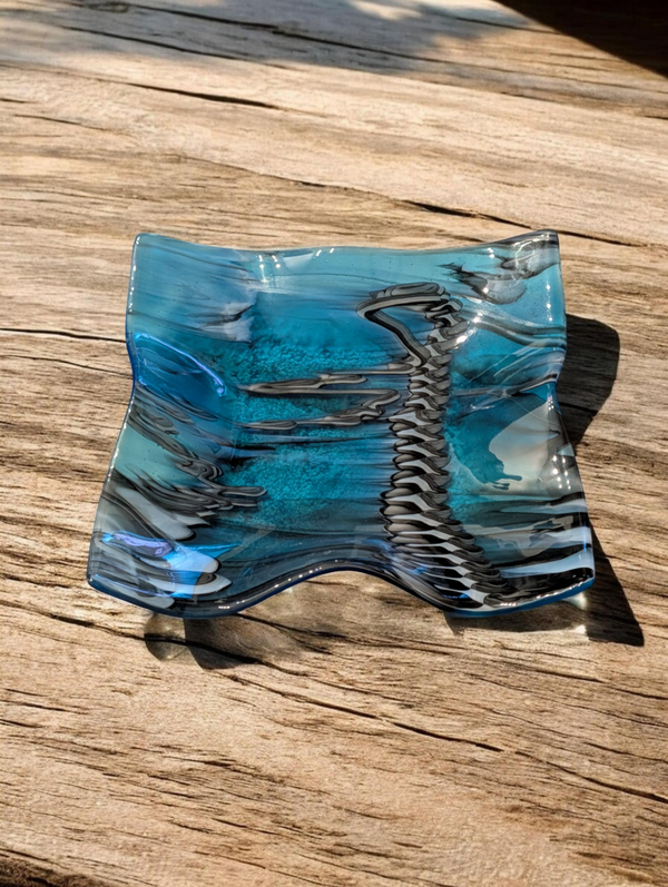 11.25 x 11.25 Grafitti on Turquoise