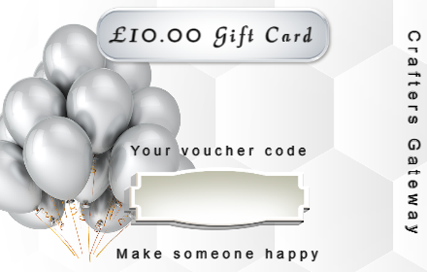 Crafters Gateway £30.00 CRAFT STASH GIFT CARD Costs £27.00 (10% off). Make a Friend Happy, Family Member or Treat Yourself