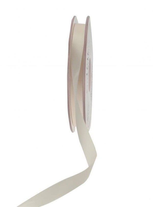 CREAM RED APAC Satin Ribbon 10mm wide x 20 metre long. Double-sided sheen perfect for various craft projects, cake decorations, small wedding favour boxes, bows, creating handmade embellishments, gift wrapping supplies and more.