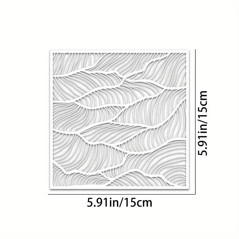 WAVE Stencil Craft Art Card Making Scrapbooking Painting Fabric Wood Glass Mixed Media Paper Flowers Mylar Stencil Bouquet Plants Stencils Spray Painting Walls Interior Exterior. Size 5.91 x 5.91 inch for a 6x6 inch Greeting Card