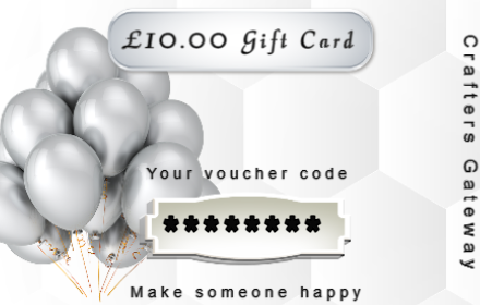 Crafters Gateway £10.00 CRAFT STASH GIFT CARD Make a Friend Happy, Family Member or Treat Yourself buy now spend later