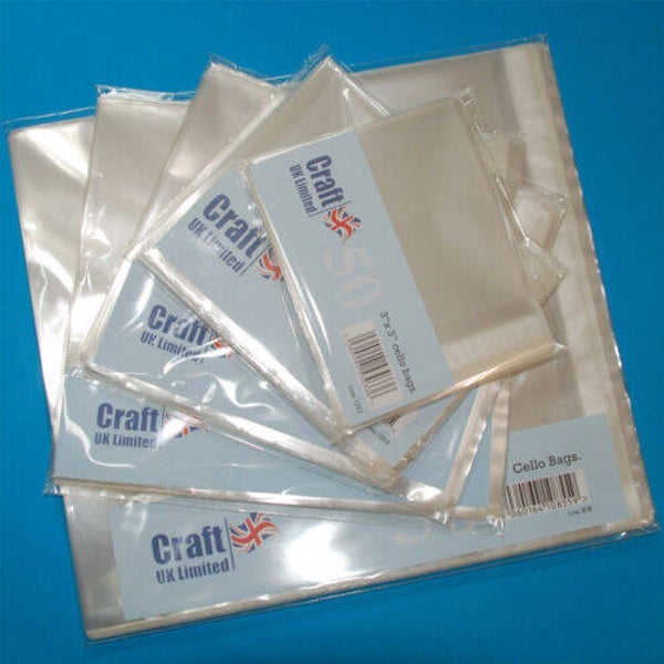 CraftUK 7 x 7 Clear Cello Bags