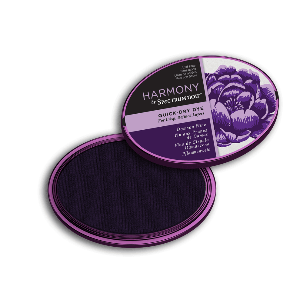 DAMSON WINE Spectrum Noir Harmony Quick-Dry Dye Stamping Inkpad Crafters Companion