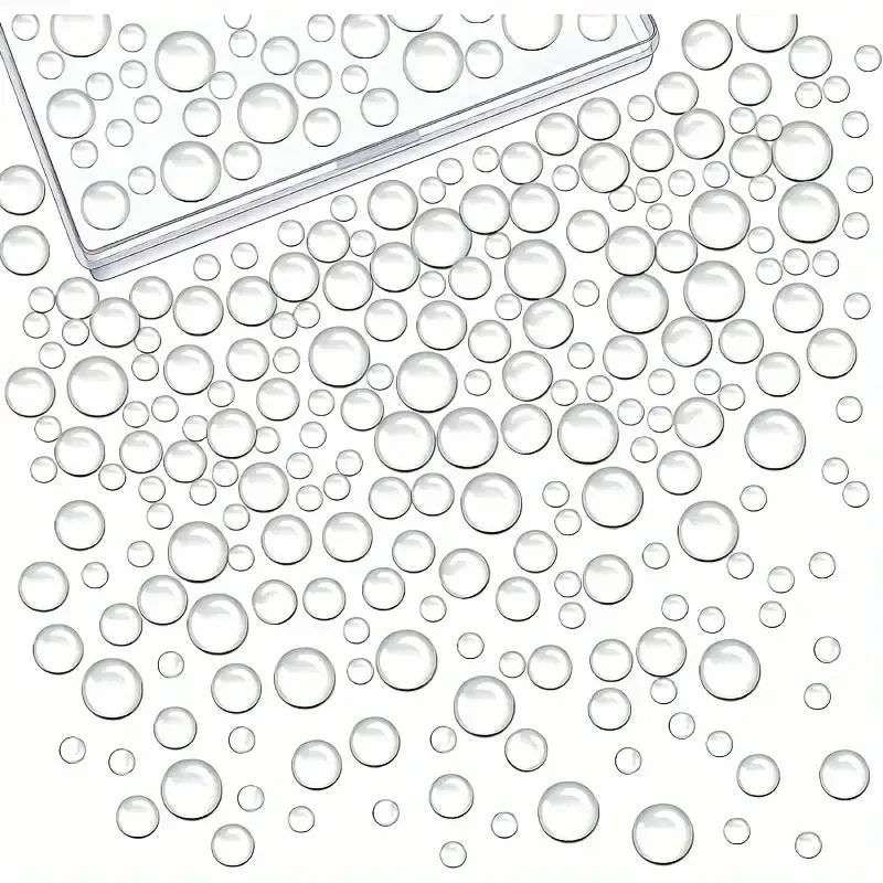 Transparent Acrylic beads graceful designs of clear water droplets are perfect for make-up accessory body nail art craft projects party phone cases pencil cases key chains holiday cards scrapbooks card making paper crafts water dewdrops greeting cards