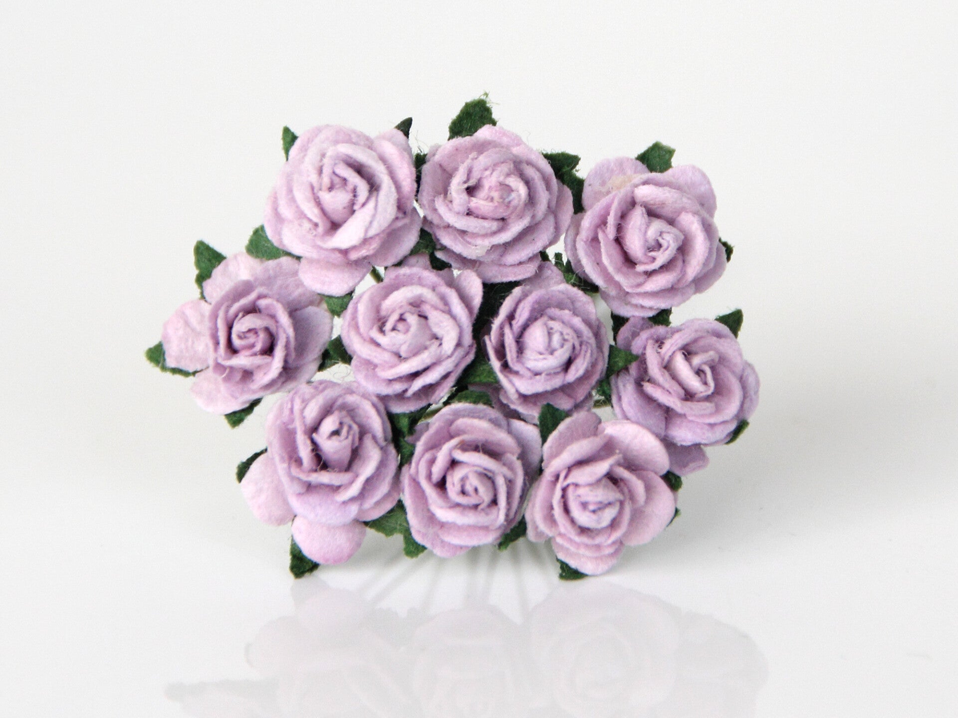 SOFT LILAC MINI OPEN ROSES Mulberry Paper Flowers Closed ROSE BUDS SEMI OPEN ROSE Card Making Create Craft DIY Decorative Projects Flower Displays Paper Crafting Head Wrist Band Doll House Miniature Flowers Art Birthday Wedding Cards Floral Home Decor