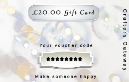 Crafters Gateway £20.00 CRAFT STASH GIFT CARD Make a Friend Happy, Family Member or Treat Yourself buy now spend later