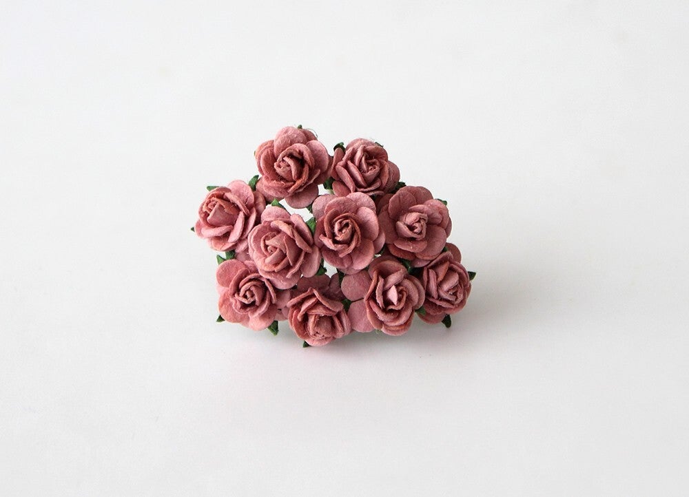 MAROON MINI OPEN ROSES Mulberry Paper Flowers Closed ROSE BUDS SEMI OPEN ROSE Card Making Create Craft DIY Decorative Projects Flower Displays Paper Crafting Head Wrist Band Doll House Miniature Flowers Art Birthday Wedding Cards Floral Home Decor