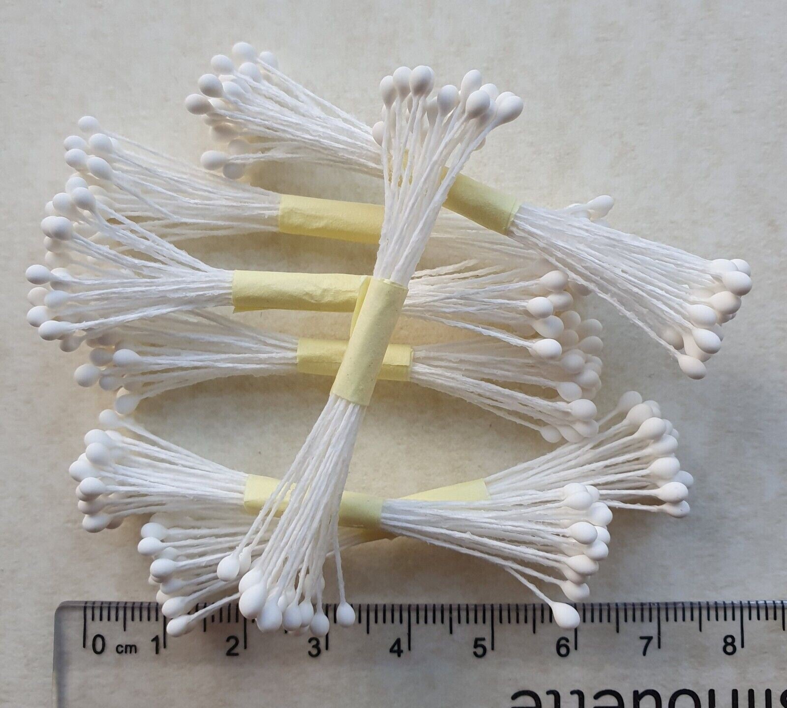 WHITE ARTIFICIAL FLOWER STAMEN FLOWER DIY CRAFT PROJECTS WEDDINGS   Card Making Scrapbooking Miniature Doll House Flower Art Birthday Card Floral Decoration Christening Anniversary New Baby Gift Wrapping Embellishments