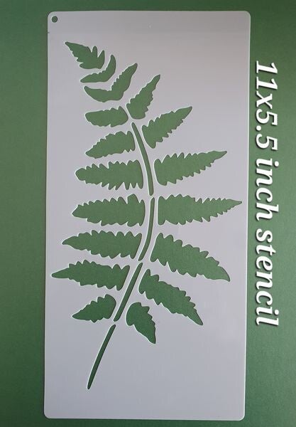 N11 x 5.5 Inch Large Tropical Leaf Stencil No14. Scrapbooking Tee Shirt Wall Painting Glass Fabric Greeting Cards Stencil Mylar Mixed Media Stencils Furniture Templates Craft Projects Interior Exterior