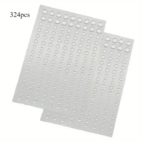 Transparent Acrylic Water Droplets, Semi-Circular Beads, Resin Dew Set with Adhesive Backing, for DIY Handicrafts, Scrapbooking, Card Making, Manicure, Nail Art Micro-Landscape Decoration