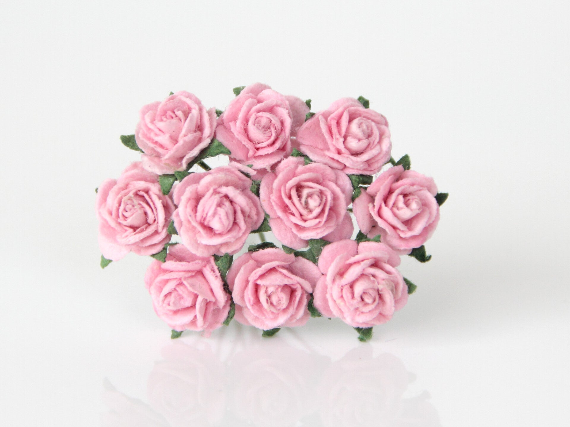 PINK MINI OPEN ROSES Mulberry Paper Flowers Closed ROSE BUDS SEMI OPEN ROSE Card Making Create Craft DIY Decorative Projects Flower Displays Paper Crafting Head Wrist Band Doll House Miniature Flowers Art Birthday Wedding Cards Floral Home Decor Crafts