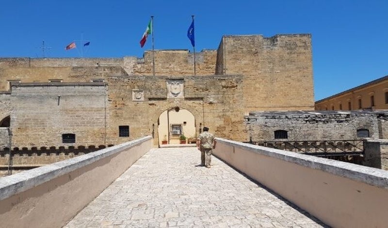Photo of entrance castello svevo in Brindisi