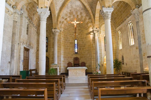 Photo of interior San Benedetto church in Brindisi center