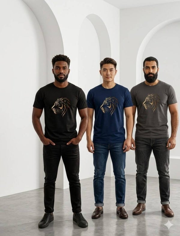 T-shirt heren leeuwenkop