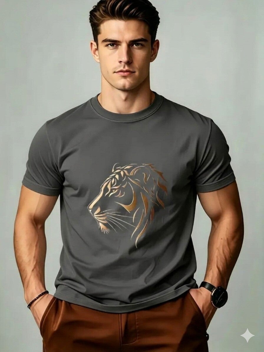 T-shirt heren leeuwenkop