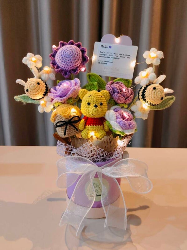 HBU0013 Honey pooh purple pot