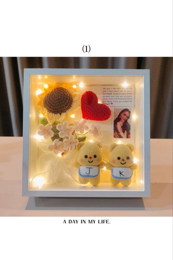 FCW0035 Butter bear sunflower love frame