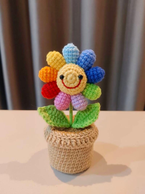 PMN0023 Rainbow sunflower pot (1 piece)
