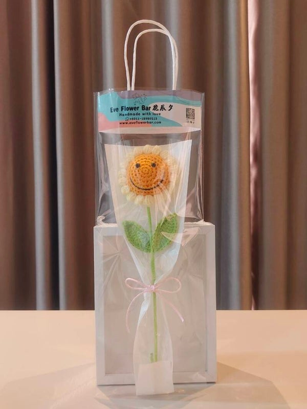 BBS0121 Round smiley sunflower single stalk