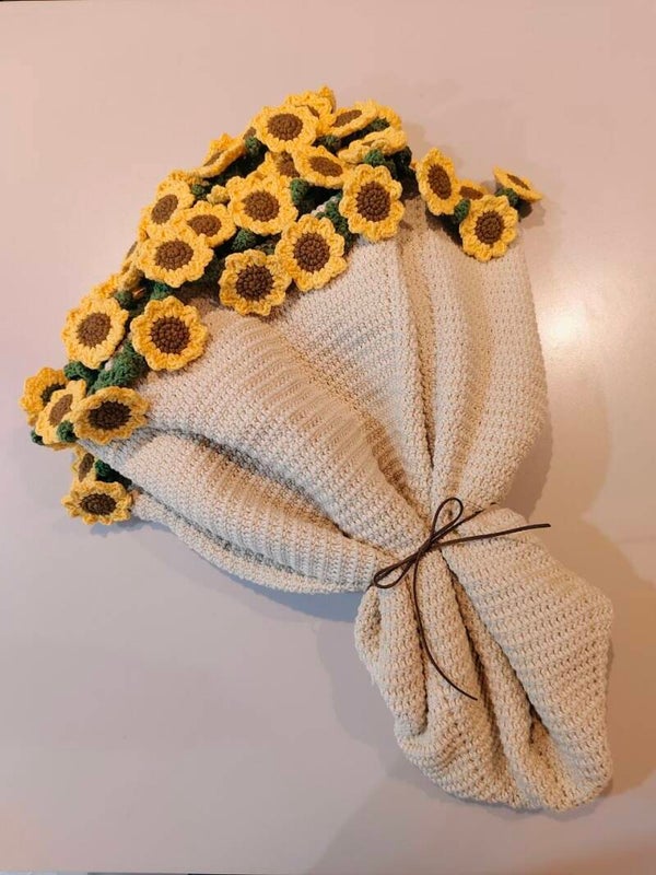 OTH0002 Sunflower blanket (diameter 110cm)