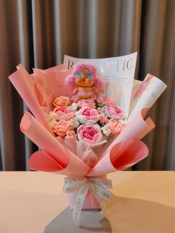 BVR0051 Crybaby rose pink bouquet