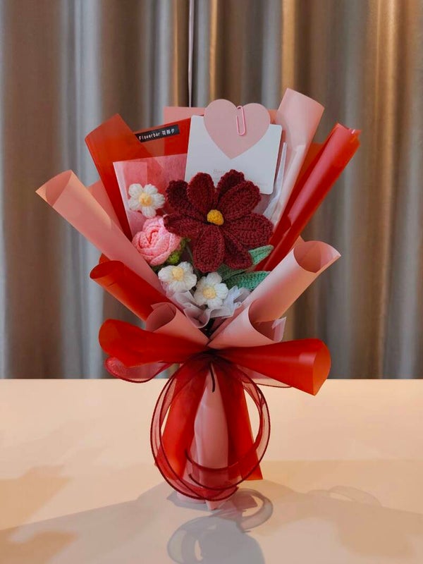 BBF0209 Dark red bouquet