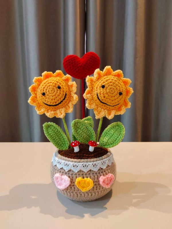 PCL0057 Love sunflower pot