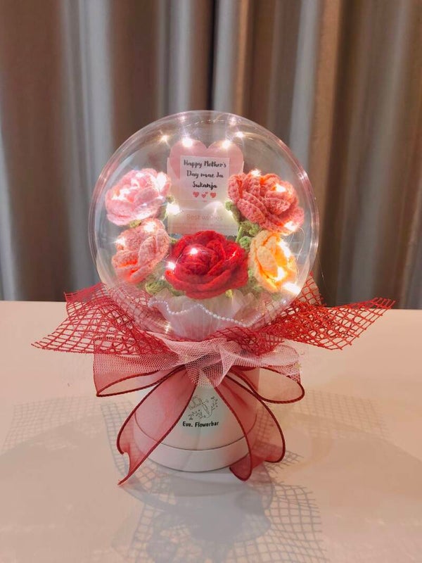 ACR0050 Rose acrylic pot