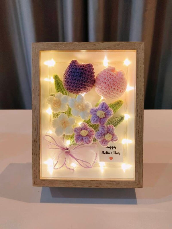 FBW0153 Purple pink flower frame