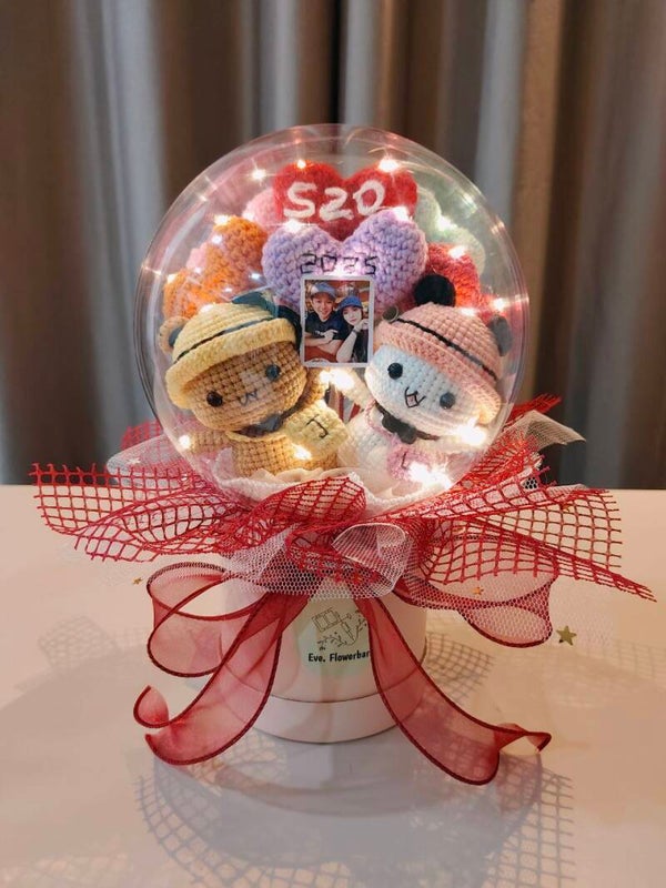 ACR0052 Couple toy love acrylic pot