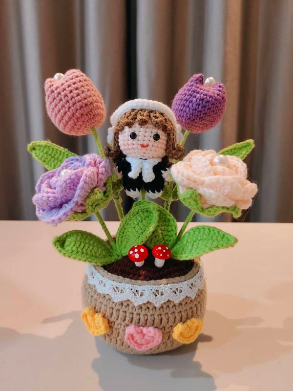 PCL0058 Lawyer rose tulip flower pot