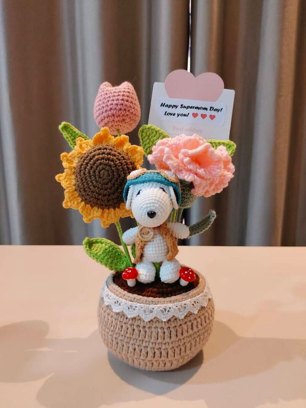 PCL0062 Snoopy flower pot