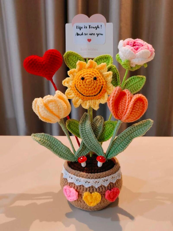 PCL0069 Sunflower combo flower pot