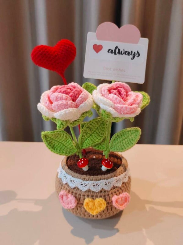 PCL0078 Red love rose pot