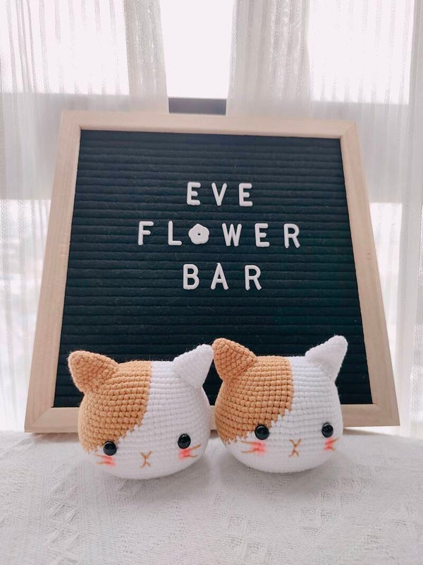 KAL0030 Brown white cat head