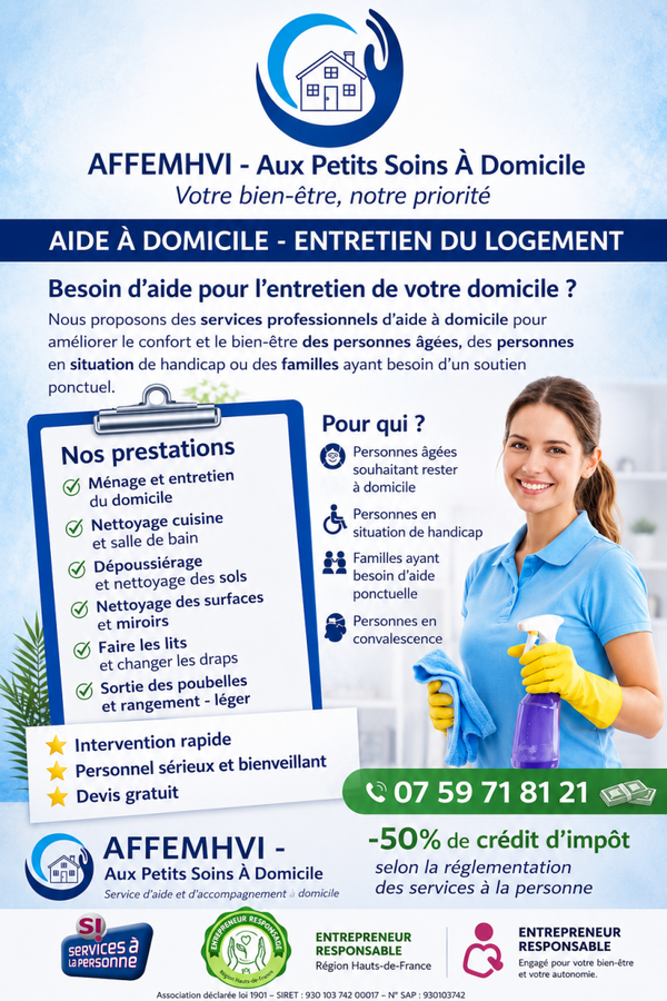 Aide , services et accompagnement à domicile