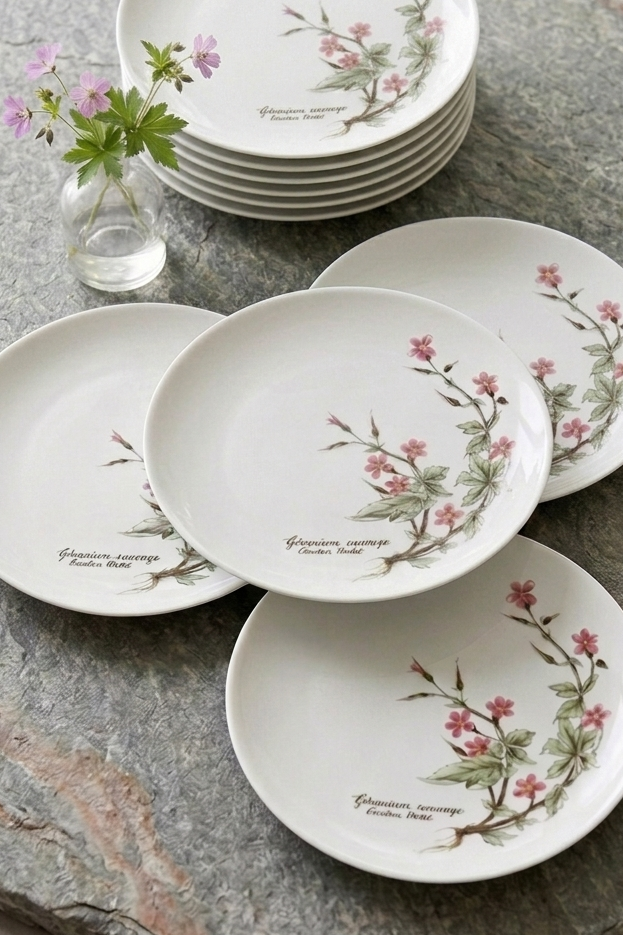 10 petites assiettes plates création Mobil