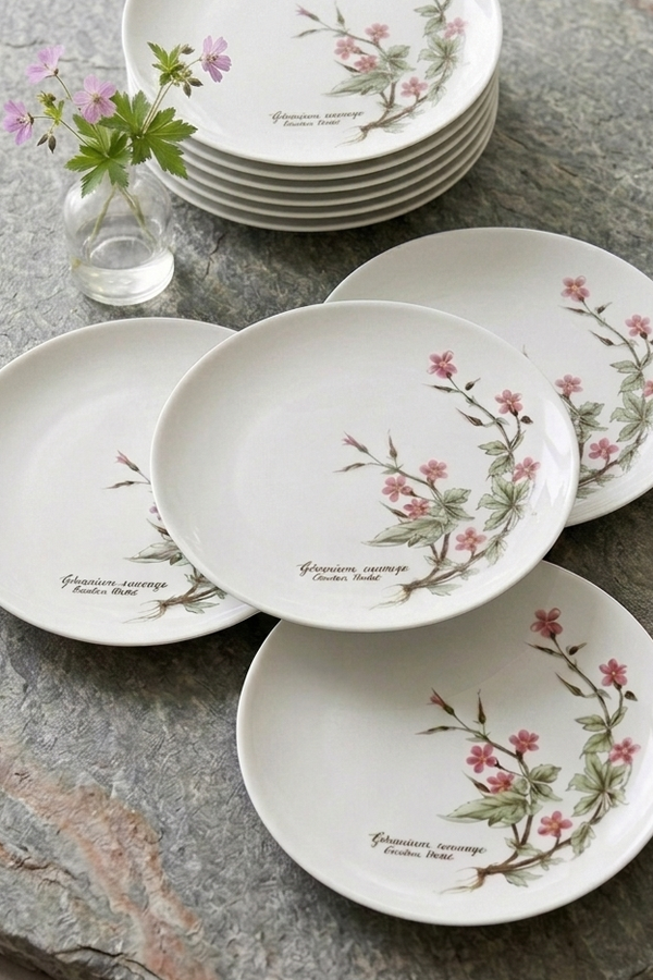 10 petites assiettes plates création Mobil