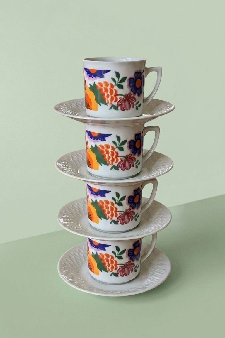 4 tasses à café Bavaria Années 70